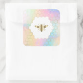 Golden Bee logo Vierkante Sticker (Tas)