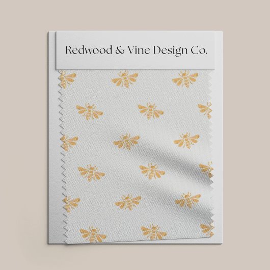 Golden Bee Waterverf Pattern Stof