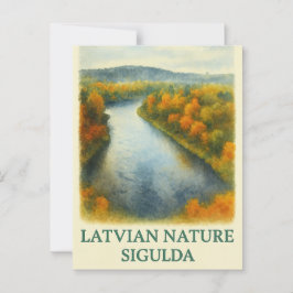 Golden Bend – Autumn in Sigulda Briefkaart