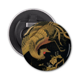 Golden Bird Japans Klassiek Antiek Button Flesopener
