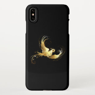 Golden Bird op zwarte achtergrond iPhone XS Max Hoesje