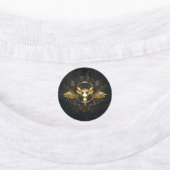 Golden Bird Skull op zwarte achtergrond Labels (Aangebracht)