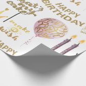 Golden Birthday Cadeaupapier (Hoek)