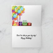 Golden Birthday Kaart (Binnen)