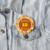 Golden Birthday November Birthstone Custom Button (In situ)
