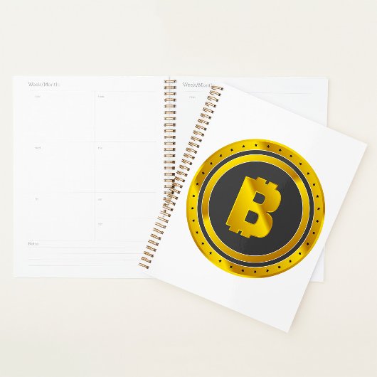 Golden Bitcoin Symbol Digital Currency