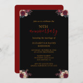 Golden Black elegante 50ste huwelijksverjaardag Kaart (Voorkant / Achterkant)