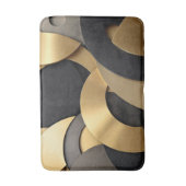 Golden & Black Overlapping Geometrisch Abstract Badmat (Voorkant Verticaal)