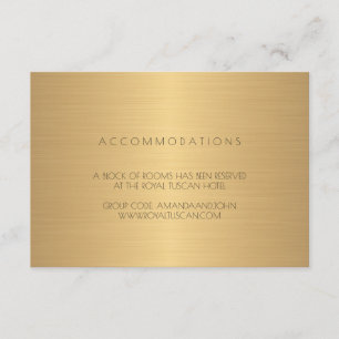 Golden Black Wedding Hotel Accomodatie Informatiekaartje