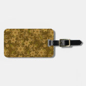 Golden  bloempatroon bagagelabel (Voorkant horizontaal)