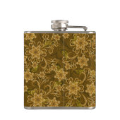 Golden bloempatroon heupfles (Achterkant)