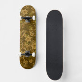 Golden  bloempatroon skateboard (Voorkant)