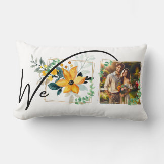 Golden Bloom Custom Paar Lumbar Kussen