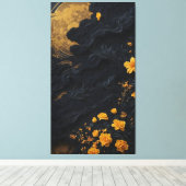 Golden Bloom Elegantie Canvas Afdruk (Insitu (Houten vloer))