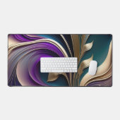 Golden Bloom - Fleurs Abstraites Violet Foncé et T (Clavier et souris)
