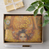Golden Bloom Goddess Luxe Bloemen Decoupage Tissuepapier (Geschenk)