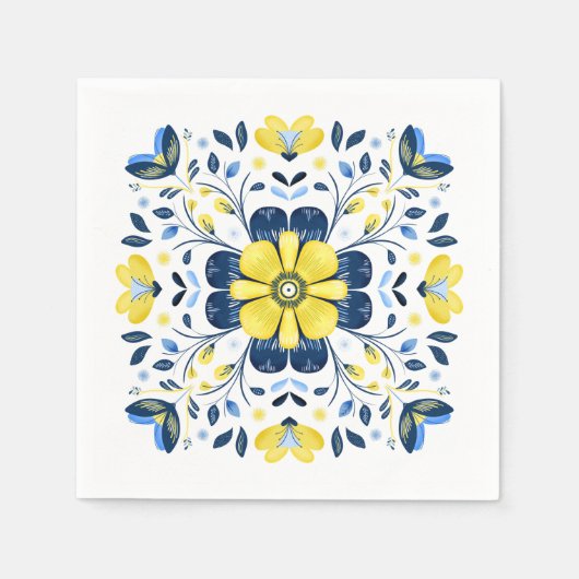 Golden Bloom Harmony Servet (Voorkant)