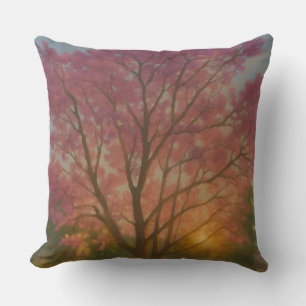 Golden Bloom - Sunset Garden Painting Kussen