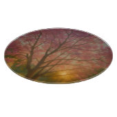 Golden Bloom – Sunset Garden Painting Snijplank (Hoek)