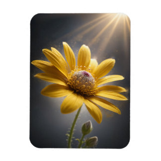 Golden Bloom – Yellow Flower Macro Photography  Magneet