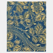 Golden Blossom Elegance  Fleece Blanket Deken (Voorkant)