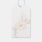 Golden Blossom Floral Wedding Design Cadeaulabel (Achterkant)