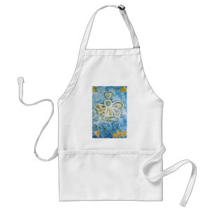 Golden Blue Angel Apron Standaard Schort