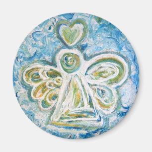 Golden Blue Angel Magnet Magneet