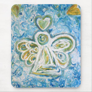 Golden Blue Angel Mousepad Muismat