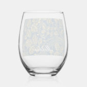 Golden Blue Elegance Drinkware Set Wijnglas Zonder Voet (Achterkant)