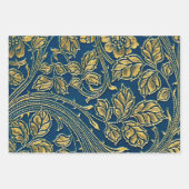 Golden Blue Elegance Inpakpapier Vel (Voorkant 2)