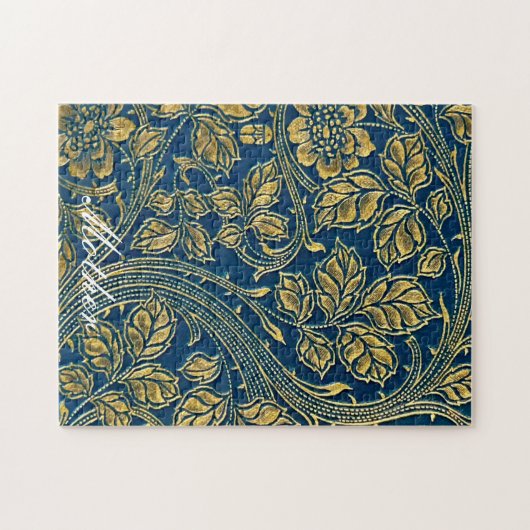 Golden Blue Elegance Puzzle (Horizontal)