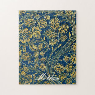 Golden Blue Elegance Puzzle