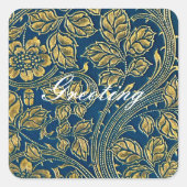Golden Blue Elegance Sticker (Voorkant)