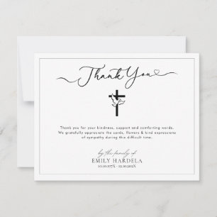 Golden Blue Funeral Thank You Card voor Dove Bedankkaart