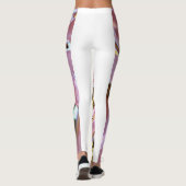 "Golden Blush : Léger Leggings rose avec Or Blanc (Dos)