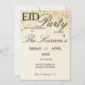 Golden Boho elegant Eid Party Invitation  Kaart (Voorkant)