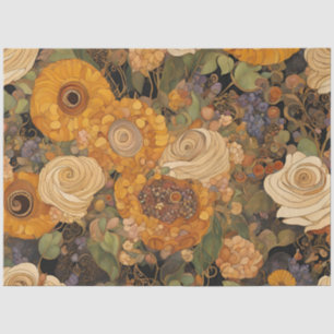 Golden Boho Garden Floral Tissuepapier