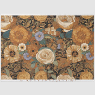 Golden Boho Garden Floral Tissuepapier