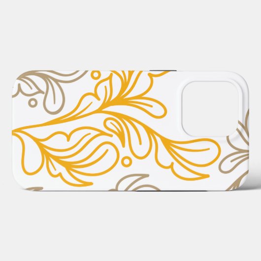 Golden Boho Leaf Design Case-Mate iPhone Case (Achterkant (horizontaal))