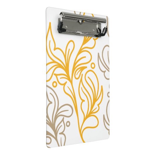 Golden Boho Leaf Design Mini Klembord (Schuin)