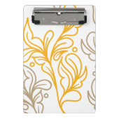 Golden Boho Leaf Design Mini Klembord (Voorkant)