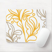 Golden Boho Leaf Design Muismat (Met muis)