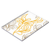 Golden Boho Leaf Design Notitieboek (Linkerzijde)