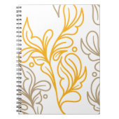 Golden Boho Leaf Design Notitieboek (Voorkant)