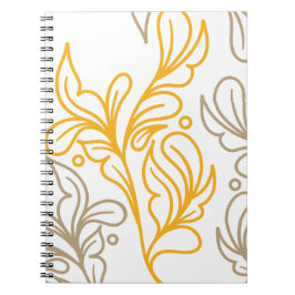 Golden Boho Leaf Design Notitieboek