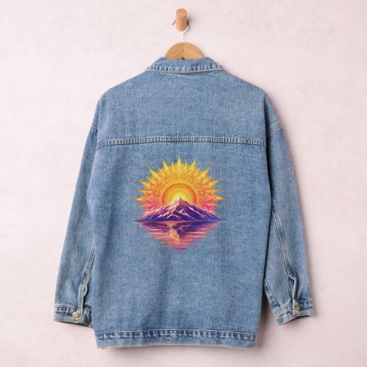 Golden Boho Mandala Sun Mountain Sunset Reflection (Hangar)