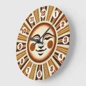 Golden  Boho Sun Gift Grote Klok (Hoek)