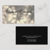Golden Bokeh Event Planner Visitekaartje (Voorkant / Achterkant)