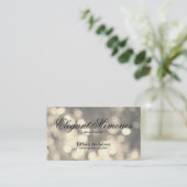 Golden Bokeh Event Planner Visitekaartje (Staand voorkant)